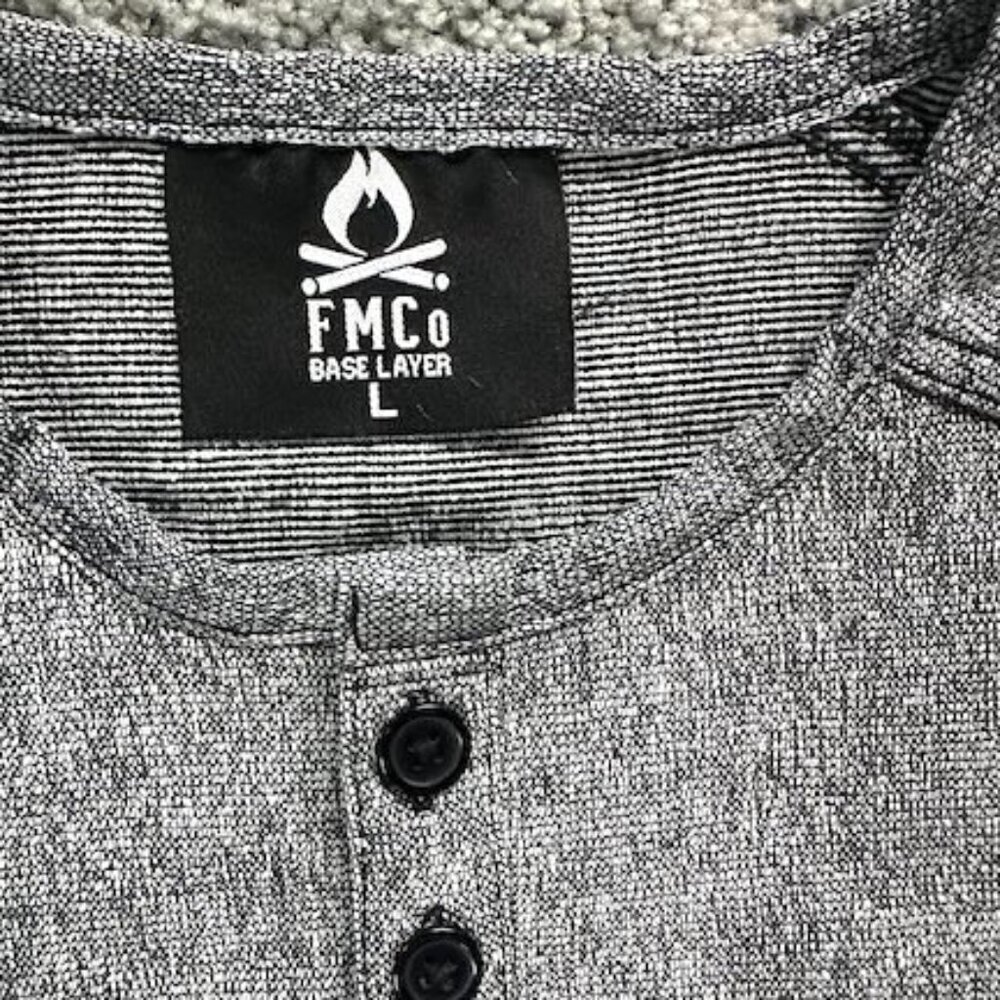 First MFG. Co. - FMCo Base Layer Henley Mens Shirt - Sz. L - 3x Warmer than Wool - Picture 6 of 9